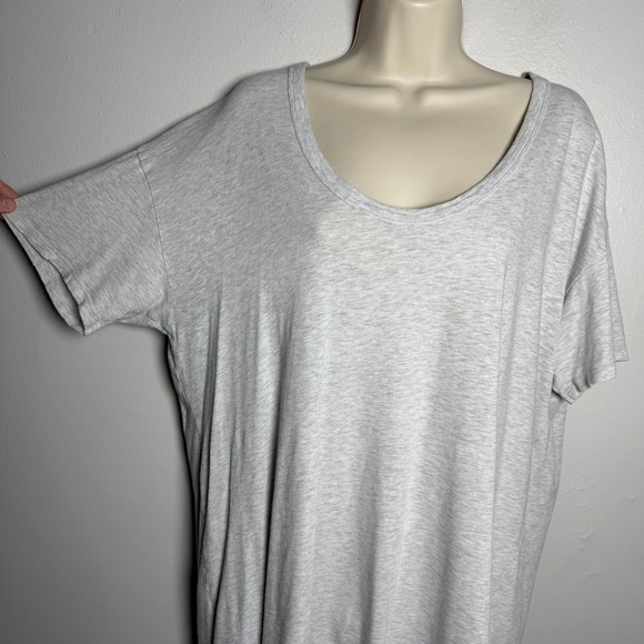 Aerie Womens T-Shirt S Gray Scoop Neck Casual‎ Heather Oversized Lounge Basics - Picture 5 of 8